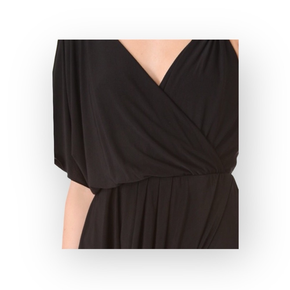 new T-Bags [MISA] ♛ Asymmetrical Draped Bubble Cocktail Mini LBD Dress ♛ Black - Picture 12 of 16